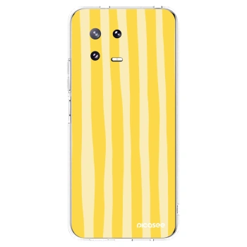 Picasee silikonska prozirna maskica za Xiaomi 13 Pro - Lines lemon