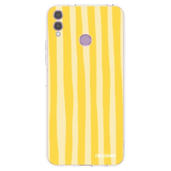 Picasee silikonska prozirna maskica za Honor 8X - Lines lemon