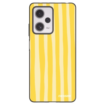 Picasee crna silikonska maskica za Xiaomi Redmi Note 12 Pro+ 5G - Lines lemon