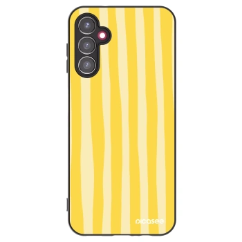 Picasee crna silikonska maskica za Samsung Galaxy A14 5G A146P - Lines lemon