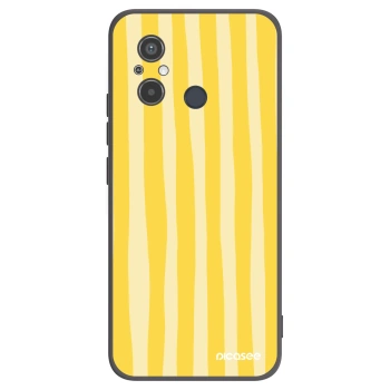 Picasee crna silikonska maskica za Xiaomi Redmi 12C - Lines lemon