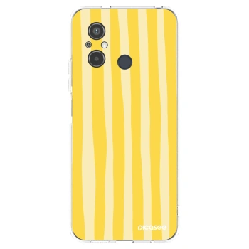 Picasee silikonska prozirna maskica za Xiaomi Redmi 12C - Lines lemon