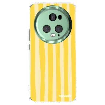 Picasee silikonska prozirna maskica za Honor Magic5 Pro - Lines lemon