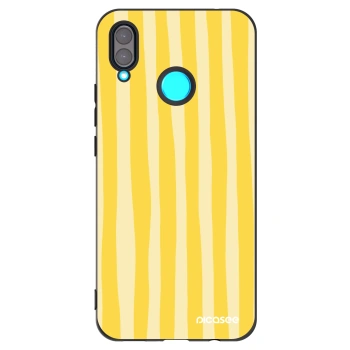 Picasee crna silikonska maskica za Huawei Nova 3 - Lines lemon