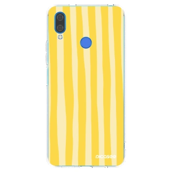 Picasee silikonska prozirna maskica za Huawei Nova 3 - Lines lemon