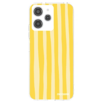Picasee silikonska prozirna maskica za Xiaomi Redmi 12 4G - Lines lemon