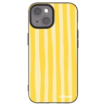 Picasee crna silikonska maskica za Apple iPhone 15 - Lines lemon