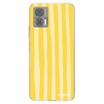 Picasee silikonska prozirna maskica za Motorola Edge 30 Neo - Lines lemon