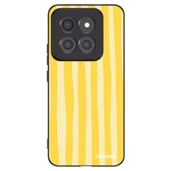 Picasee crna silikonska maskica za Xiaomi 14 Pro - Lines lemon