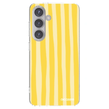 Picasee silikonska prozirna maskica za Samsung Galaxy S24 S921B 5G - Lines lemon