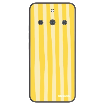 Picasee crna silikonska maskica za Realme 11 Pro+ - Lines lemon