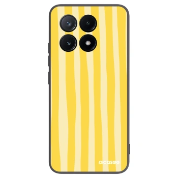 Picasee crna silikonska maskica za Xiaomi Poco X6 Pro - Lines lemon