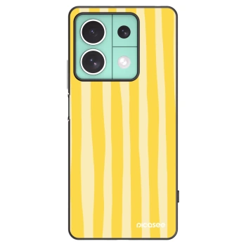Picasee crna silikonska maskica za Xiaomi Redmi Note 13 5G - Lines lemon