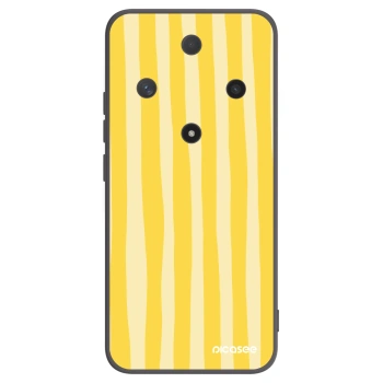 Picasee crna silikonska maskica za Honor Magic6 Lite 5G - Lines lemon