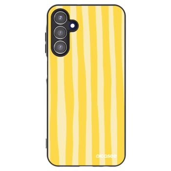 Picasee crna silikonska maskica za Samsung Galaxy A15 A155F 4G - Lines lemon