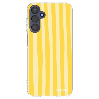Picasee silikonska prozirna maskica za Samsung Galaxy A15 A155F 4G - Lines lemon