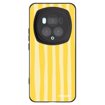 Picasee crna silikonska maskica za Honor Magic6 Pro - Lines lemon