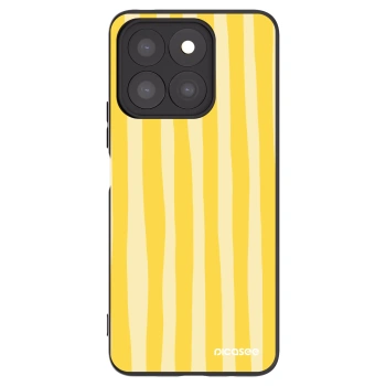 Picasee crna silikonska maskica za Honor X8b - Lines lemon