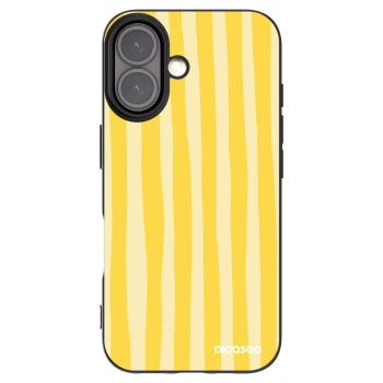 Picasee crna silikonska maskica za Apple iPhone 16 - Lines lemon