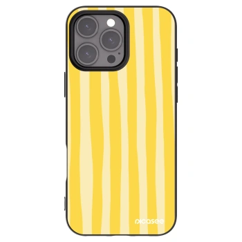 Picasee crna silikonska maskica za Apple iPhone 16 Pro Max - Lines lemon