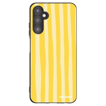 Picasee crna silikonska maskica za Samsung Galaxy A05s A057G - Lines lemon