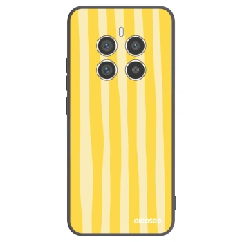 Picasee crna silikonska maskica za Realme 12 Pro 5G - Lines lemon
