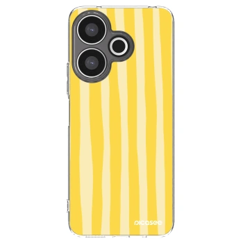 Picasee silikonska prozirna maskica za Xiaomi Redmi 13 4G - Lines lemon
