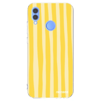 Picasee silikonska prozirna maskica za Huawei P Smart 2019 - Lines lemon