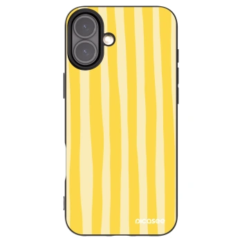 Picasee crna silikonska maskica za Apple iPhone 16 Plus - Lines lemon