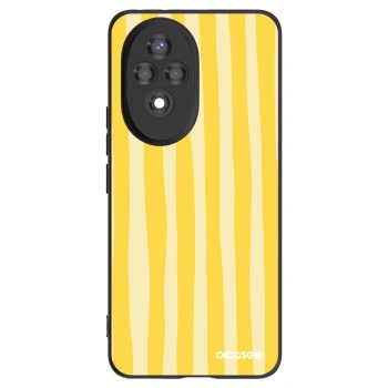 Picasee crna silikonska maskica za Honor 200 5G - Lines lemon
