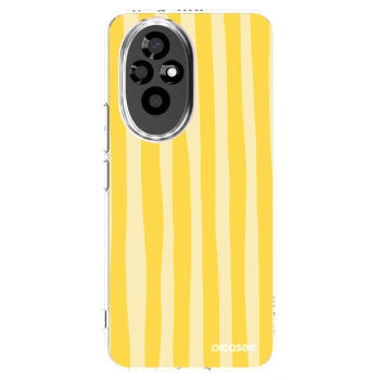 Picasee silikonska prozirna maskica za Honor 200 5G - Lines lemon