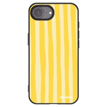 Picasee crna silikonska maskica za Apple iPhone 16e - Lines lemon