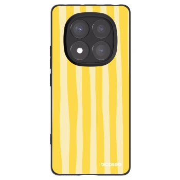 Picasee crna silikonska maskica za Xiaomi Redmi Note 14 Pro+ 5G - Lines lemon