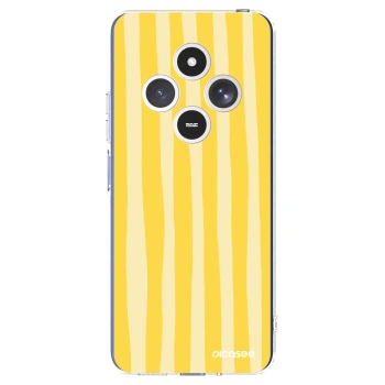 Picasee silikonska prozirna maskica za Xiaomi Redmi 14C - Lines lemon