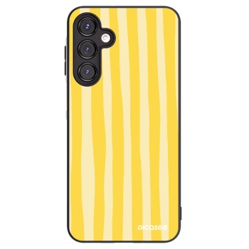 Picasee crna silikonska maskica za Samsung Galaxy A16 5G - Lines lemon