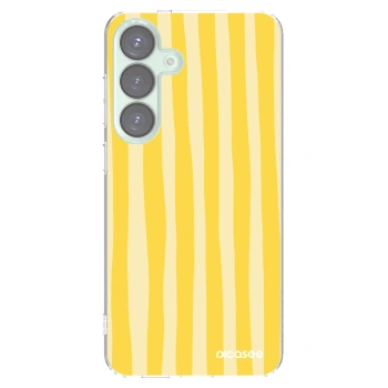 Picasee silikonska prozirna maskica za Samsung Galaxy S25+ 5G - Lines lemon