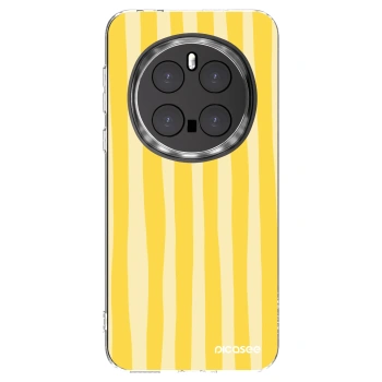 Picasee silikonska prozirna maskica za Honor Magic7 Pro 5G - Lines lemon