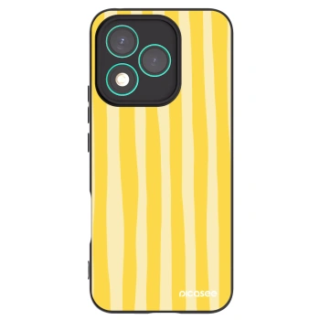 Picasee crna silikonska maskica za Honor 400 Lite 5G - Lines lemon