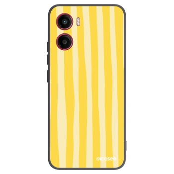 Picasee crna silikonska maskica za Motorola Moto G05 - Lines lemon