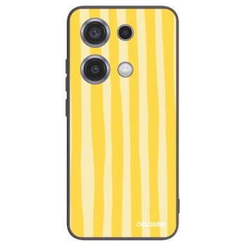 Picasee crna silikonska maskica za Xiaomi Redmi Note 14S - Lines lemon