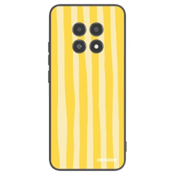 Picasee crna silikonska maskica za Realme 12X - Lines lemon