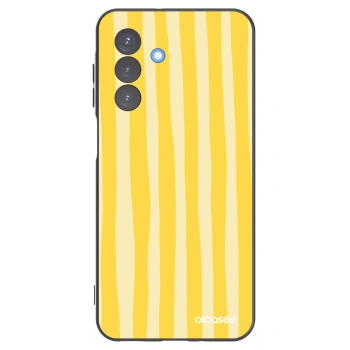 Picasee crna silikonska maskica za Samsung Galaxy A17 5G - Lines lemon