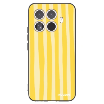Picasee crna silikonska maskica za Xiaomi 15T Pro - Lines lemon