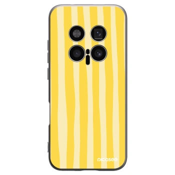 Picasee crna silikonska maskica za Honor Magic8 Pro 5G - Lines lemon