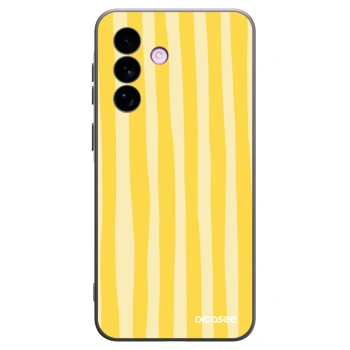Picasee crna silikonska maskica za Samsung Galaxy A57 5G - Lines lemon