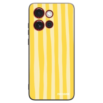 Picasee crna silikonska maskica za Motorola Edge 60 Neo 5G - Lines lemon