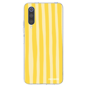 Picasee silikonska prozirna maskica za Xiaomi Mi 9 SE - Lines lemon
