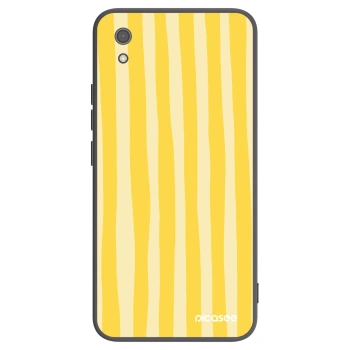 Picasee crna silikonska maskica za Xiaomi Redmi 7A - Lines lemon