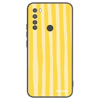 Picasee crna silikonska maskica za Xiaomi Redmi Note 8 - Lines lemon