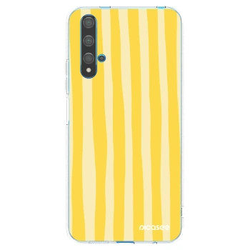 Picasee silikonska prozirna maskica za Huawei Nova 5T - Lines lemon